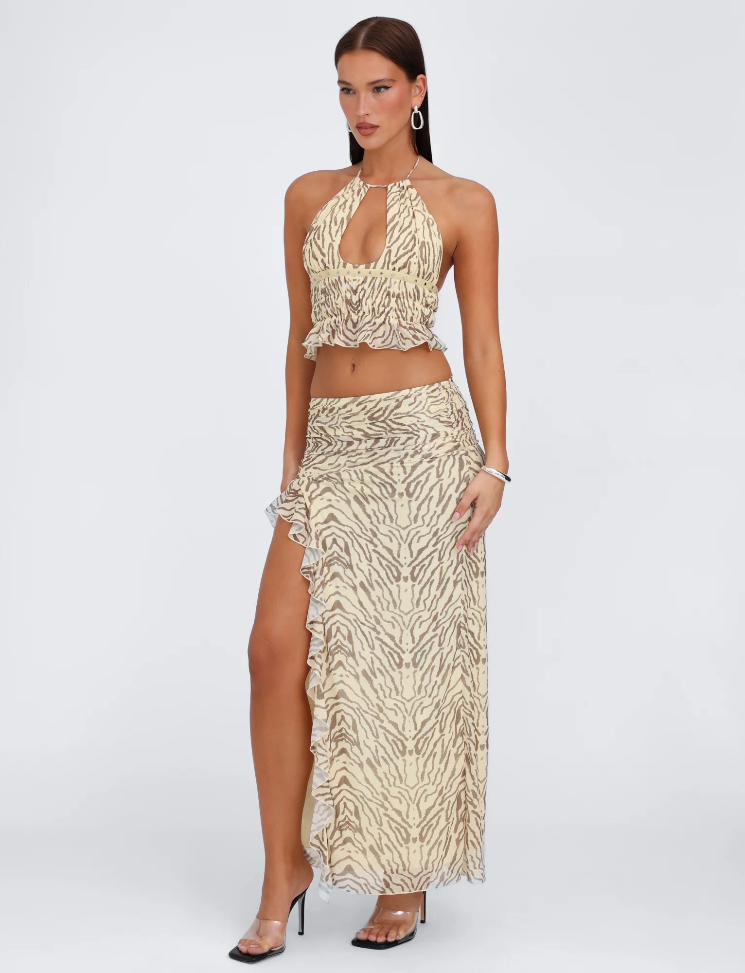 RUMER SKIRT - YELLOW : ZEBRA - Stylemaxs