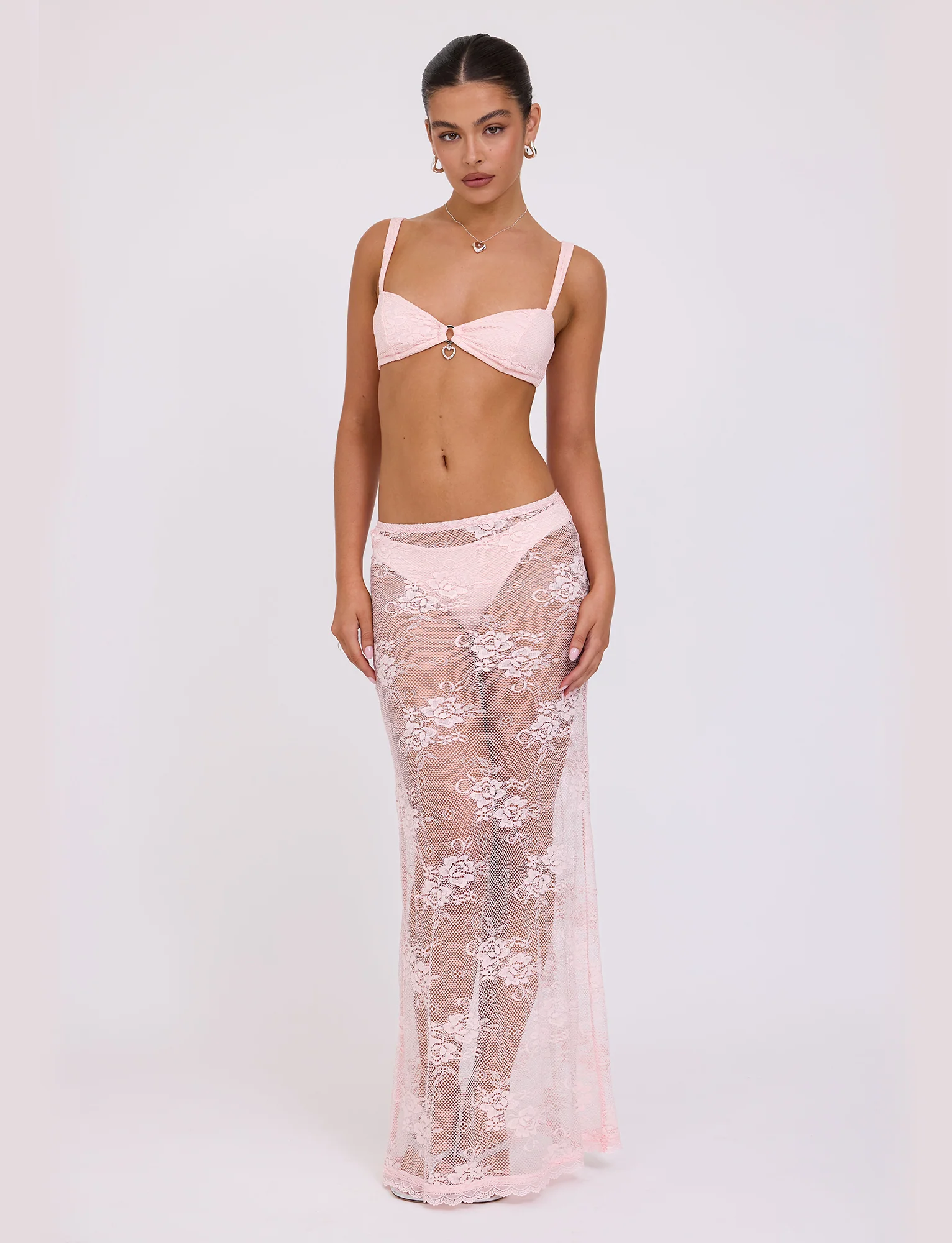 XADIE SKIRT - PINK : PASTEL PINK : PALE PINK - Stylemaxs