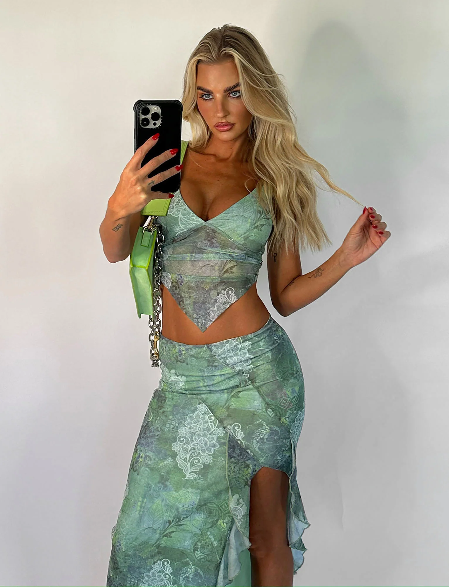THEO TOP - GREEN : FLORAL - Stylemaxs