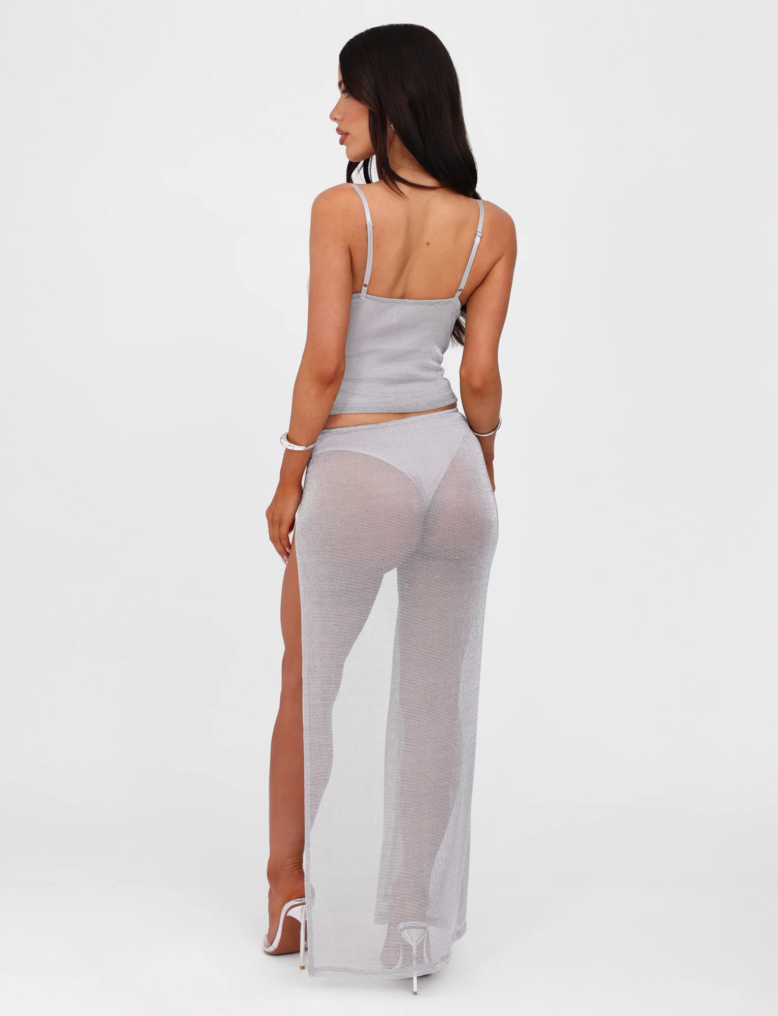 WYNNE SKIRT - GREY : SILVER - Stylemaxs