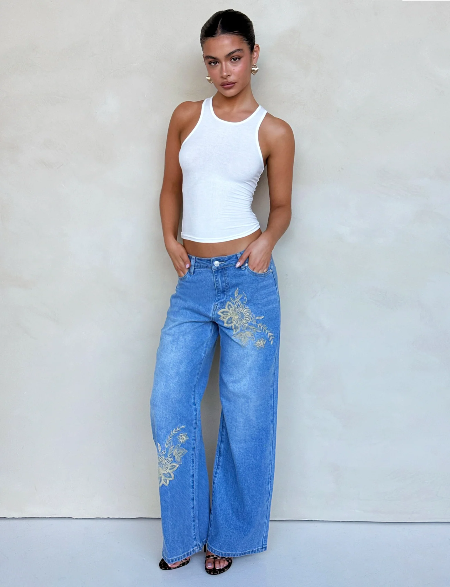 VEGA JEAN - BLUE : DENIM : MID BLUE - Stylemaxs