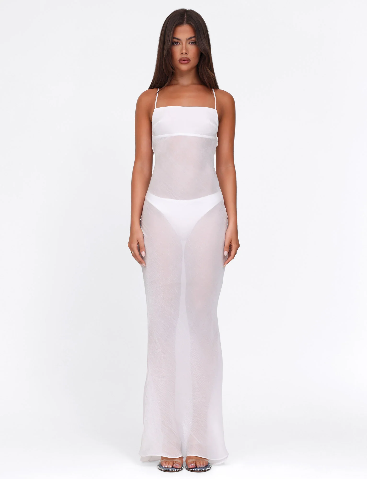 KIAH MAXI DRESS - WHITE : ICE - Stylemaxs