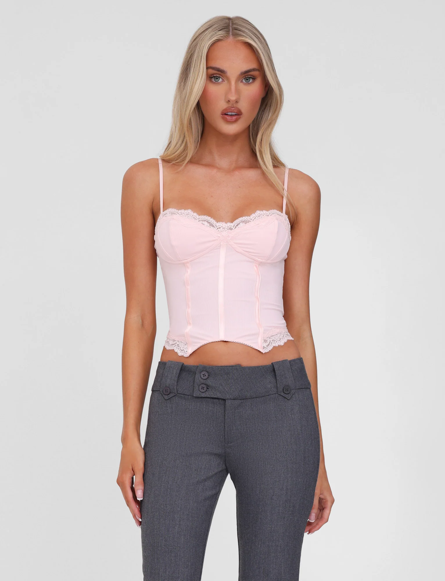 NILA CORSET TOP - SOFT PINK - Stylemaxs