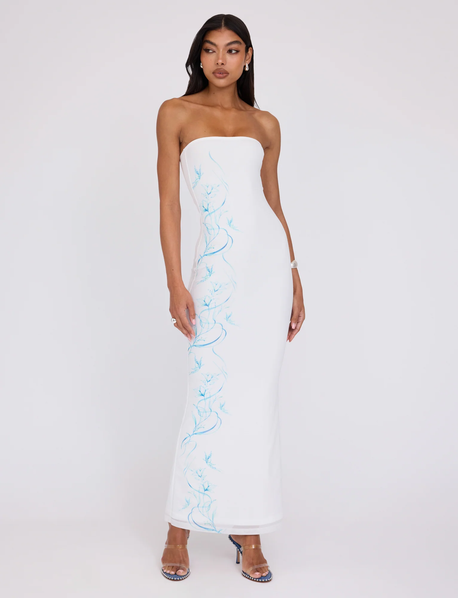 ROMINA MESH DRESS - WHITE - Stylemaxs