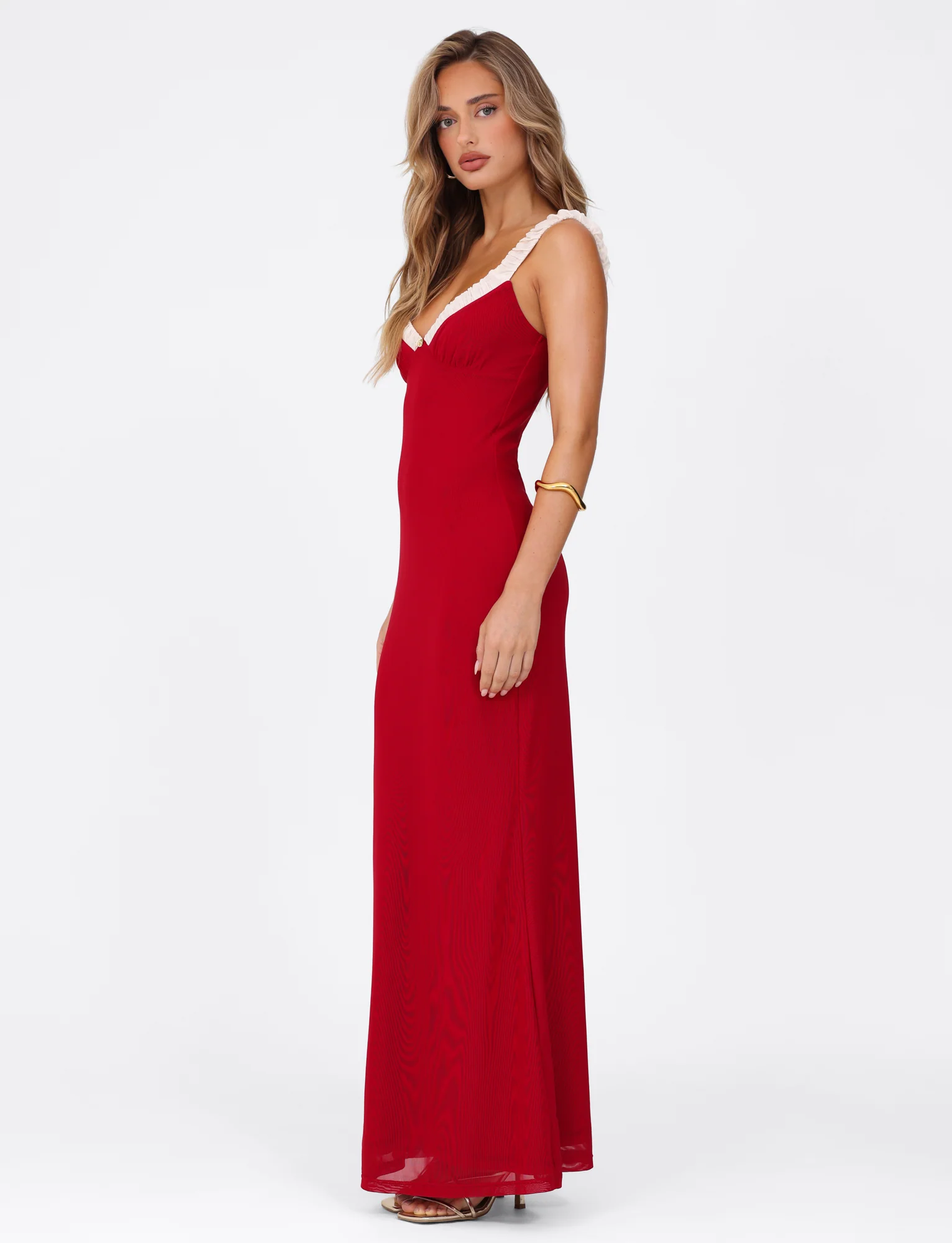 AMARAN MAXI DRESS - RED : BURGUNDY - Stylemaxs