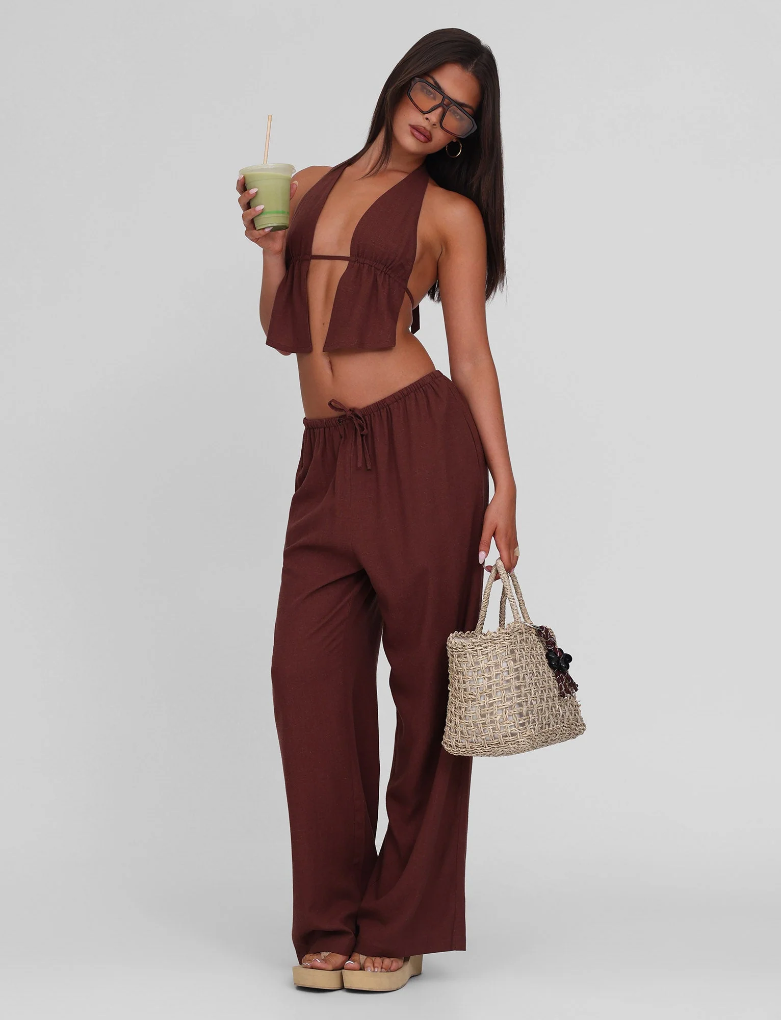 LAINEY TOP - CHOCOLATE - Stylemaxs