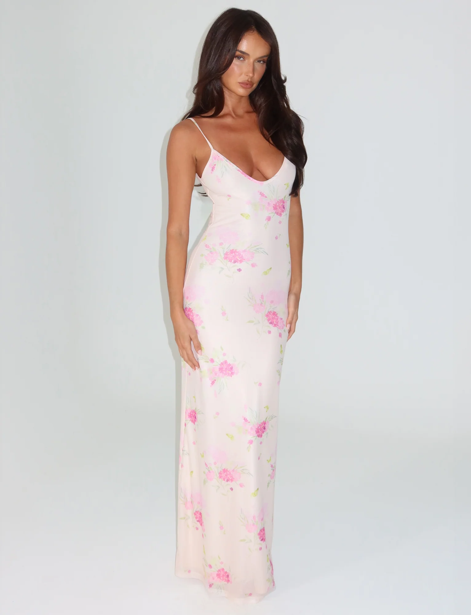 OSIRIS DRESS - PINK : FLORAL : WATER COLOUR FLORAL - Stylemaxs