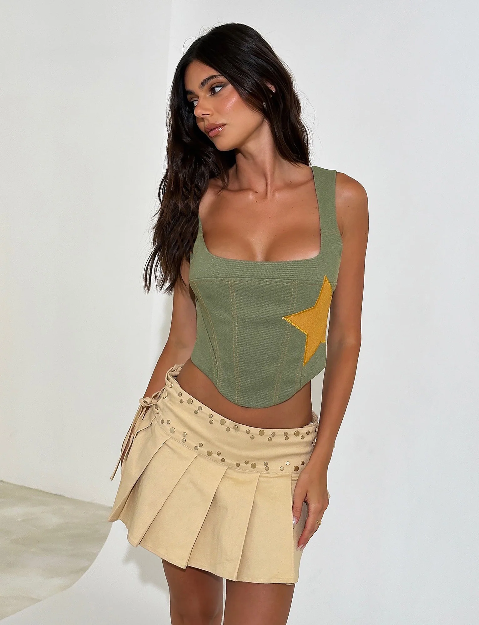 SULLIVAN TOP - GREEN : KHAKI GREEN - Stylemaxs