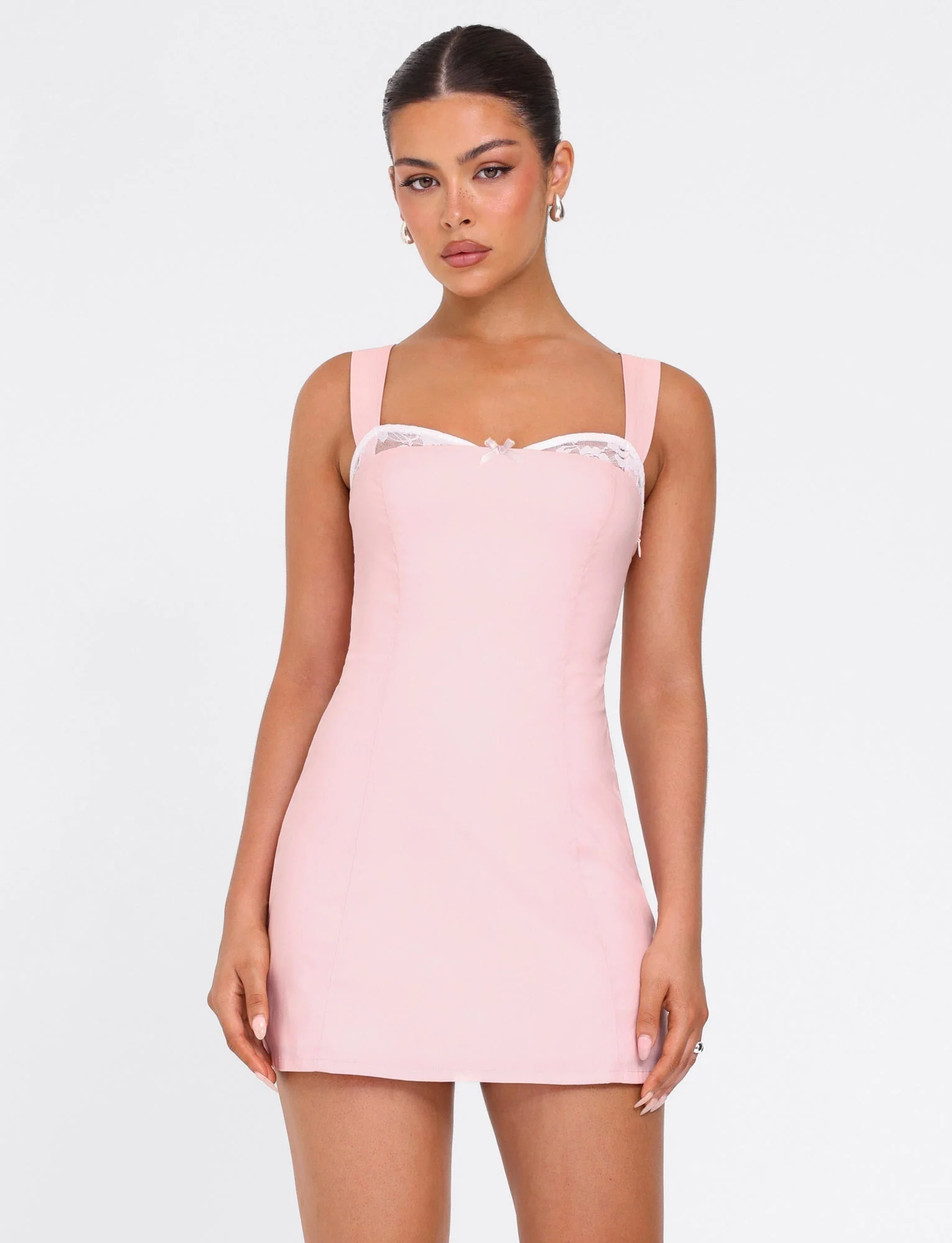 COLSON MINI DRESS - PINK : BABY PINK - Stylemaxs